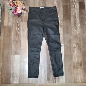 Abercrombie & Fitch The Super Skinny Ankle High Rise Black Faux Leather Pants